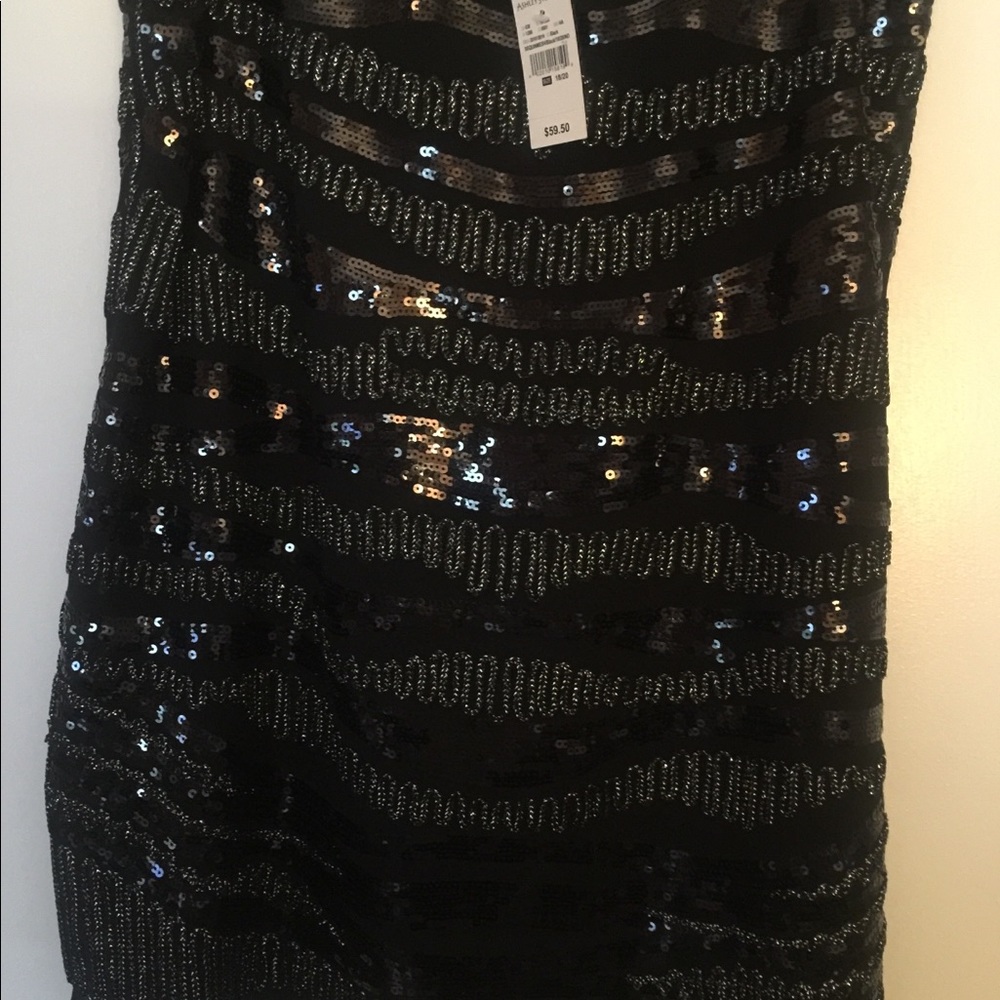Black sequin skirt
